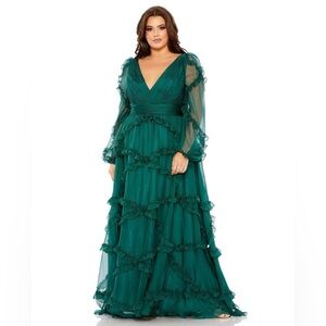 Mac Duggal ruffle dress sz 20w